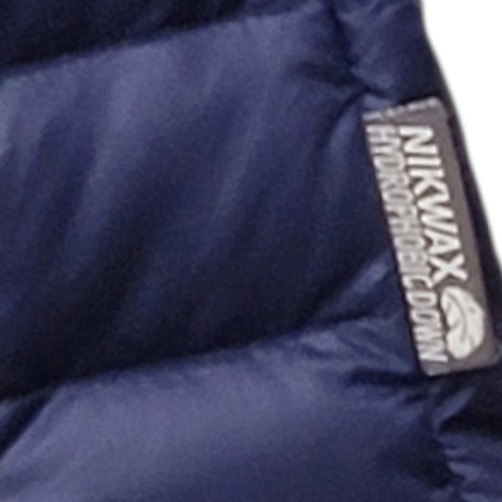 Rab Microlight Alpine Down Jacket Mens Small Navy Blue Hooded Pertex Lightweight - Picture 6 of 11